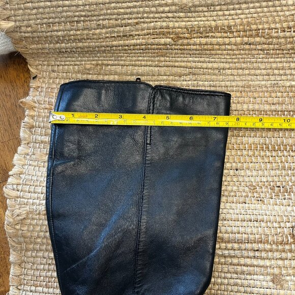 Nine West Whatifo Black Leather Knee Boots Sz 10 - Picture 10 of 10
